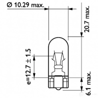 Лампа панели приборов PHILIPS 836847 X5KS21 13960CP GOC 48147428 - Изображение 2