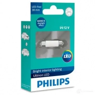 Лампа светодиодная C5W SV8.5-8 0.6 Вт 12 В PHILIPS 1424354814 05058830 11854ULWIX1 GOC 05058830 - Изображение 2