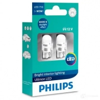 Лампа светодиодная T10 W2.1X9.5D 0.6 Вт 12 В 6000K PHILIPS 11961ULWIX2 05060130 1424354815 GOC 05060130 - Изображение 2