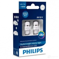 Лампа светодиодная T10 W2.1X9.5D 0.9 Вт 12 В 6000K PHILIPS GOC 39792530 12799I60X2 1424386837 39792530 - Изображение 2