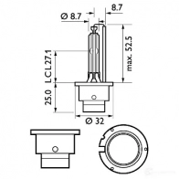 Галогенная лампа PHILIPS 85122VIC1 D2S 837064 GOC 36477433 - Изображение 4