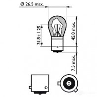 Лампа накаливания PHILIPS 12496LLECOCP GOC 38218128 PY21W 835091 - Изображение 2