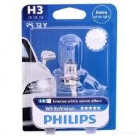 Лампа галогеновая H3 WHITEVISION 55 Вт 12 В PHILIPS 12336WHVB1 D4CPED 834708 GOC 77951930 - Изображение 2