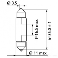 Лампа PHILIPS C5W 40463330 13844B2 836657 - Изображение 2