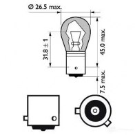 Лампа накаливания PHILIPS 12496NAB2 835094 GOC 52372930 PY21W - Изображение 8