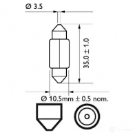 Лампа PHILIPS 835636 12844B2 C5W 05551430 - Изображение 5