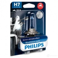 Лампа галогеновая H7 BLUEVISION MOTO 55 Вт 12 В PHILIPS GOC 35153830 12972BVUBW 836010 GOC 35153830 - Изображение 3