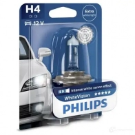 Лампа галогеновая H4 WHITEVISION 60/55 Вт 12 В PHILIPS 12342WHVB1 834850 GOC 22103230 53H8O - Изображение 4