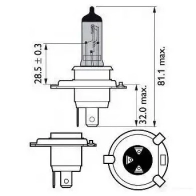 Лампа галогеновая H4 WHITEVISION 60/55 Вт 12 В PHILIPS 12342WHVB1 834850 GOC 22103230 53H8O - Изображение 5