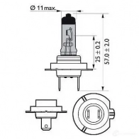 Лампа галогеновая H7 WHITEVISION 55 Вт 12 В PHILIPS GOC 37160430 12972WHVB1 836219 GOC 37160430 - Изображение 5