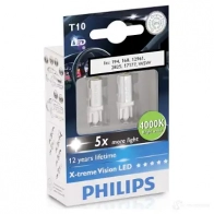 Лампа светодиодная W5W X-TREMEVISION LED 1 Вт 12 В 4000K PHILIPS 129644000KX2 W5W GOC 70346730 Kia Rio