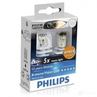 Лампа светодиодная PY21W X-TREMEVISION LED 5 Вт 12 В 3000K PHILIPS 1439692602 3AT 0X 12764X2