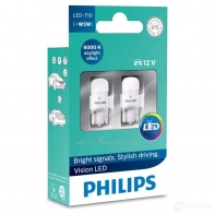 Лампа светодиодная W5W ULTINON LED 1.0 Вт 12 В 5500K PHILIPS 1439693702 127916000KX2 VZ 7UDY