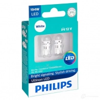 Лампа светодиодная W5W ULTINON LED 1.0 Вт 12 В 4000K PHILIPS 11961ULW4X2 2EUYE 6 1439693711