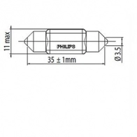 Лампа PHILIPS 1440636876 AMD V1W 11854CU60X1 - Изображение 3