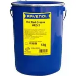 Смазка красного цвета минеральная для подшипников Hot Red Grease HRG2, 5 л RAVENOL V HE2J 3130537 1340121-005-03-999 ME64I