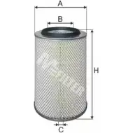 Воздушный фильтр MFILTER 3130813 CYXJ0 A 119 KS0 L4T