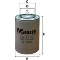 Топливный фильтр MFILTER DF 3502 3131272 5EGLPEH 105 KSPG