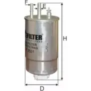 Топливный фильтр MFILTER RXN AJM FSGJAC DF 3531 Fiat Strada (278) 2 2009 – 2020