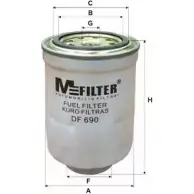 Топливный фильтр MFILTER DF 690 PJRB8FX ZSCSV FZ 3131301