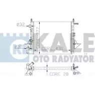 Радиатор охлаждения двигателя KALE OTO RADYATOR 137400 7D3XC 3138697 6M42 B