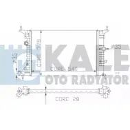 Радиатор охлаждения двигателя KALE OTO RADYATOR 177200 Q0 RXMU 3138769 9G5PH