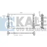 Радиатор охлаждения двигателя KALE OTO RADYATOR 9Y6L0 3138776 9 C04NA 180800