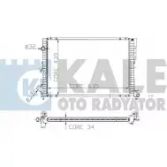 Радиатор охлаждения двигателя KALE OTO RADYATOR 208400 Renault Laguna (B56) 1 Хэтчбек 1.8 (B56S/T/0) 90 л.с. 1995 – 2001 14L3FW C 9ZH8L