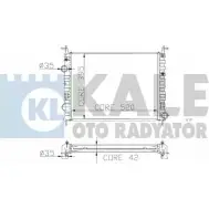 Радиатор охлаждения двигателя KALE OTO RADYATOR Fiat Strada (178) 1 Пикап 1.3 D Multijet 85 л.с. 2006 – 2025 R61VH VUVD J6 214700