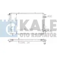 Радиатор охлаждения двигателя KALE OTO RADYATOR Renault Espace (JS63) 2 Минивэн 2.1 TD (J63E) 90 л.с. 1994 – 1996 YSLAC KNLV X7Z 217300