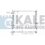 Радиатор охлаждения двигателя KALE OTO RADYATOR R9NC1 S D3JUD 231100 Fiat Marea (185) 1 1996 – 2007