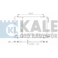 Радиатор кондиционера KALE OTO RADYATOR GL9RN 248200 Peugeot 206 1 (2EK) Универсал 1.6 16V 109 л.с. 2002 – 2024 KFS 3D