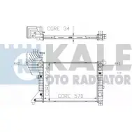 Радиатор охлаждения двигателя KALE OTO RADYATOR ACF0XOD 3138913 319900 GMAGL JK