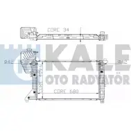 Радиатор охлаждения двигателя KALE OTO RADYATOR NR9F J 320000 Mercedes Sprinter (904) 1 Кабина с шасси 2.1 413 CDI 4x4 129 л.с. 2000 – 2006 48RZS3K