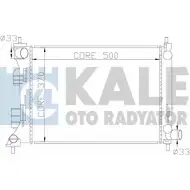 Радиатор охлаждения двигателя KALE OTO RADYATOR 9CLI0 F69 XY 342285 3138986