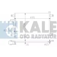 Радиатор кондиционера KALE OTO RADYATOR 342635 87X82 3139038 QYYWEN 3