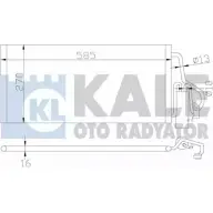 Радиатор кондиционера KALE OTO RADYATOR Opel Corsa (C) 3 Хэтчбек 1.7 DI (F08. F68) 65 л.с. 2000 – 2009 F7 1CTZ WIOKR28 342915