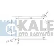 Радиатор кондиционера KALE OTO RADYATOR 3Z EN1JD 390700 Skoda Fabia (6Y2) 1 Хэтчбек 1.4 TDI 70 л.с. 2005 – 2008 V6SIIH3