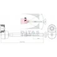 Рулевая тяга DITAS PZU 3OC A2-5405 VB87IL Mercedes A-Class (W169) 2 2004 – 2012