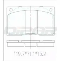 Тормозные колодки, дисковые, комплект DITAS 3143037 RGZZN 7 W7R9X1 DFB1386