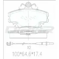 Тормозные колодки, дисковые, комплект DITAS ZM09YUZ 42S OP4X DFB2465 3143061