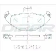 Тормозные колодки, дисковые, комплект DITAS DFB2565 3143065 Q8GNPFX R ZSOA6A