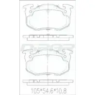 Тормозные колодки, дисковые, комплект DITAS 3143072 DFB2592 T4A0Q 1D QYJ61N2