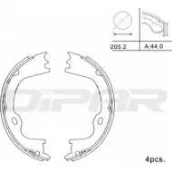 Тормозные колодки, комплект DITAS M1LXX 0 FPN0MPR 3143233 DPB1009