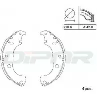 Тормозные колодки, комплект DITAS DPB1024 3143248 Z6TJO1 5 LEGF