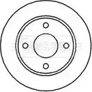 Тормозной диск BORG & BECK ZFB ZR BBD4077 AV9H5T Ford Fiesta