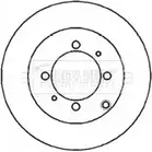 Тормозной диск BORG & BECK BBD4197 BLD JR Mitsubishi Galant 7 (E5, E7, E8) 1992 – 1996 S928CP