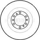 Тормозной диск BORG & BECK OE6JWH Mitsubishi Pajero Sport 1 (K70, K90) Внедорожник 2.5 TD 4WD (K94W) 112 л.с. 1997 – 1998 BBD4301 92 GVV8M