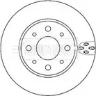 Тормозной диск BORG & BECK Fiat Panda NL FYUD F06N2 BBD4406