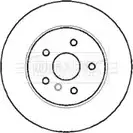 Тормозной диск BORG & BECK VBSCZ3N Bmw 7 (E65, E66, E67) 4 Седан 3.0 730 i. Li 250 л.с. 2005 – 2008 YFL Y0 BBD4410